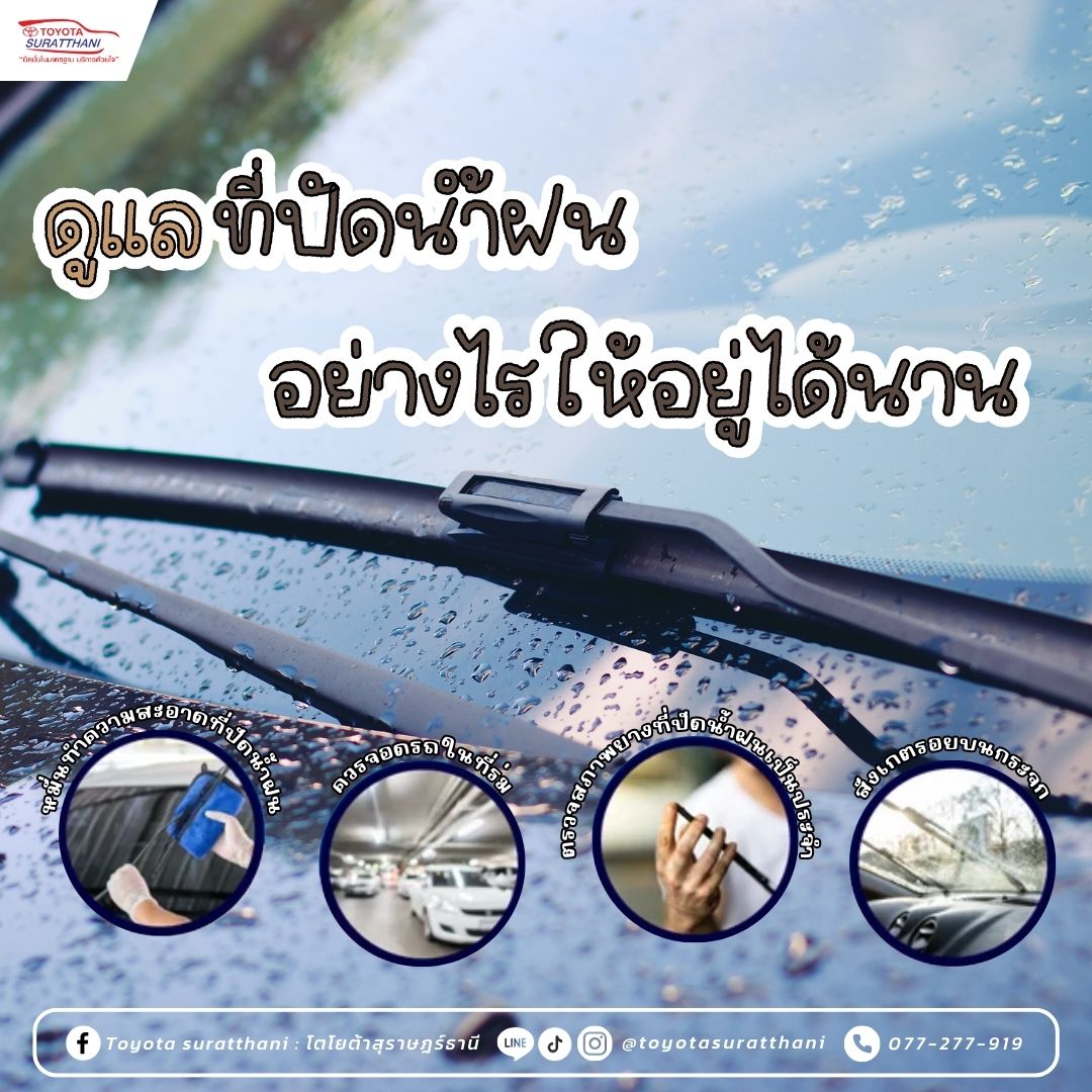 ดูแลที่ปัดน้ำฝนอย่างไรให้อยู่ได้นาน 